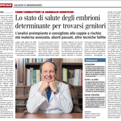 Il Giornale: Come combattere le anomalie genetiche