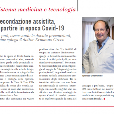 Platinum: Fecondazione assistita, ripartire in epoca Covid-19