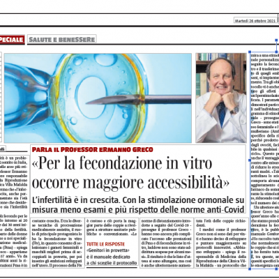 Il Giornale: «Per la fecondazione in vitro serve maggiore accessibilità»